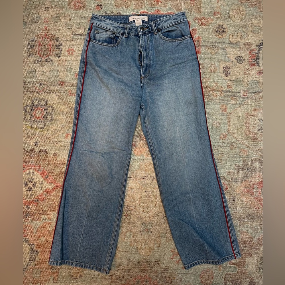 Marc By Marc Jacobs Blue Jeans with Red Stripes along pantlegs